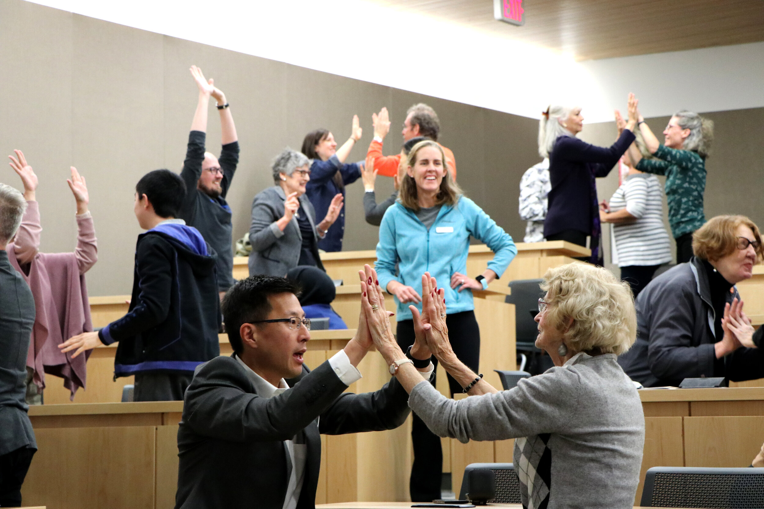 medicine researchers celebrating